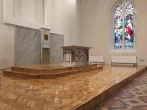 Mosaic and Herringbone Parquet Flooring - American Walnut - Church Flooring